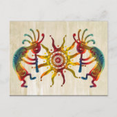 KOKOPELLI DUO SUN en uw ideeën Briefkaart (Voorkant)