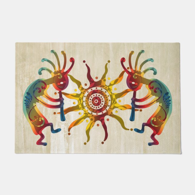KOKOPELLI DUO SUN en uw ideeën Deurmat (Voorkant)