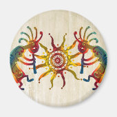 KOKOPELLI DUO SUN en uw ideeën Magneet (Voorkant)