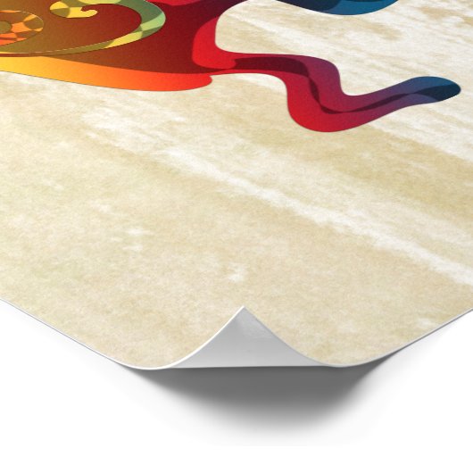 KOKOPELLI DUO SUN en uw ideeën Poster (Hoek)