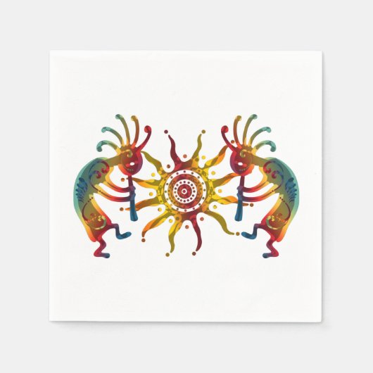 KOKOPELLI DUO SUN en uw ideeën Servetten (Voorkant)