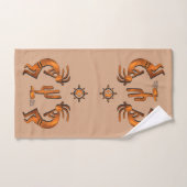 Kokopelli en cactus bad handdoek (Handdoek)