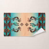 Kokopelli en cactus bad handdoek (Handdoek)