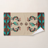 Kokopelli en cactus bad handdoek (Handdoek)