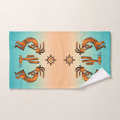 Kokopelli en cactus bad handdoek (Handdoek)