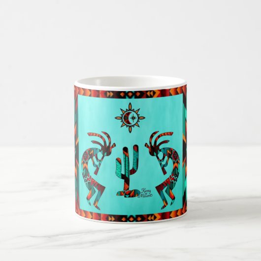 Kokopelli en cactus koffiemok (Center)