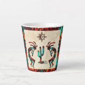 Kokopelli en cactus latte mok (Voorkant)