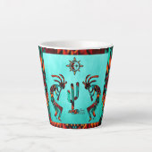 Kokopelli en cactus latte mok (Voorkant)
