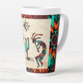 Kokopelli en cactus latte mok (Rechterhoek)