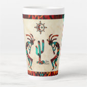 Kokopelli en cactus latte mok (Voorkant)