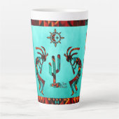 Kokopelli en cactus latte mok (Voorkant)