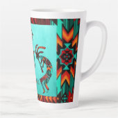 Kokopelli en cactus latte mok (Rechts)