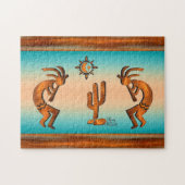 Kokopelli en cactus legpuzzel (Horizontaal)