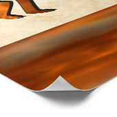 Kokopelli en cactus poster (Hoek)