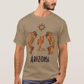 Kokopelli en cactus t-shirt (Voorkant)