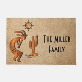 Kokopelli en cactus welkom deurmat