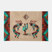 Kokopelli en cactus welkom deurmat (Voorkant)