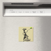 Kokopelli en Dog Magneet (Insitu (Vaatwasser))