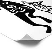 Kokopelli en Dog Poster (Hoek)