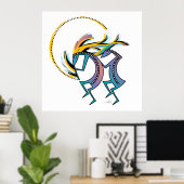Kokopelli en Kokopelli Mana Poster (Thuiskantoor)
