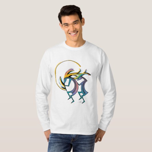 Kokopelli en Kokopelli Mana T-shirt (Voorkant volledig)