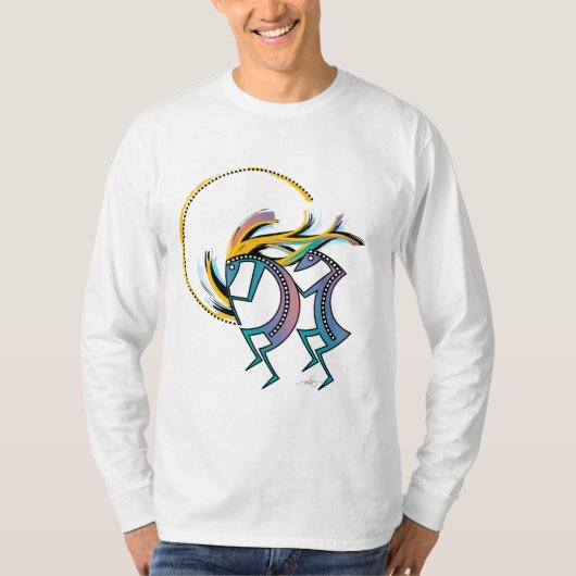Kokopelli en Kokopelli Mana T-shirt (Voorkant)