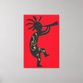 Kokopelli en Music Canvas Print (Voorkant)