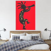 Kokopelli en Music Canvas Print (Insitu (Slaapkamer))