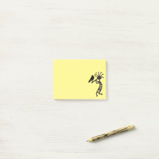 Kokopelli en Raven Post-it® Notes (Op bureau)