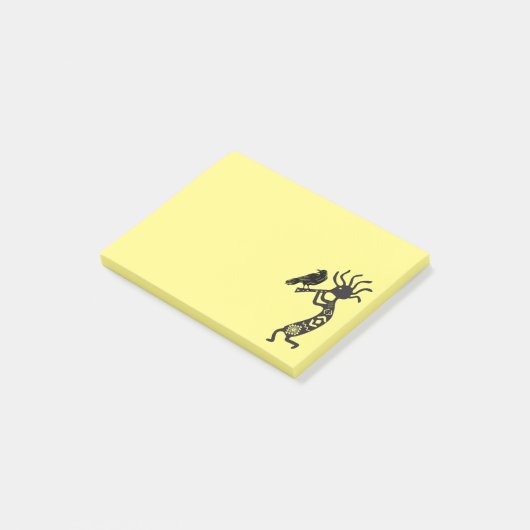 Kokopelli en Raven Post-it® Notes (Schuin)