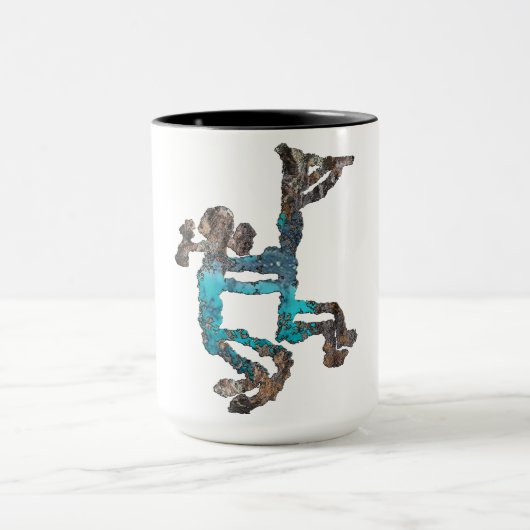 Kokopelli en Vrouw Petroglyph Mok (Midden)