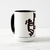 Kokopelli en vrouwelijk petroglyfe mok (Voorkant links)
