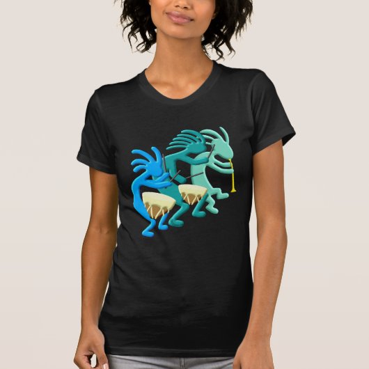 Kokopelli Fife & Drums T-shirt (Voorkant)