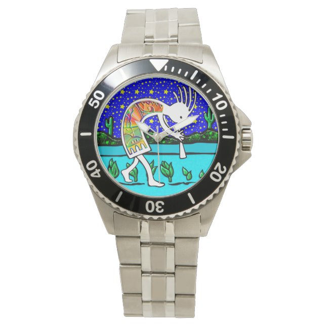 Kokopelli fluitspeler onder de sterren horloge (Voorkant)