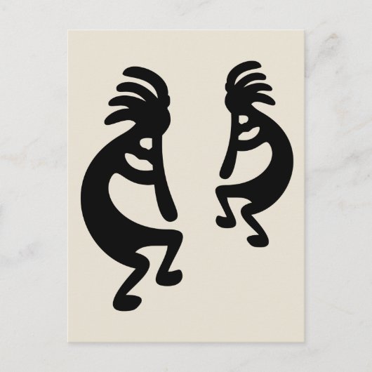 Kokopelli fluitspelers zuidwestelijk inheemse stam briefkaart (Voorkant)