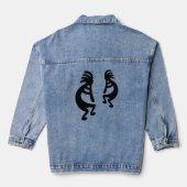 Kokopelli fluitspelers zuidwestelijk inheemse stam denim jacket (Achterkant)
