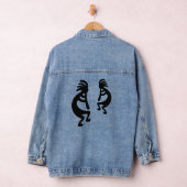 Kokopelli fluitspelers zuidwestelijk inheemse stam denim jacket (Hangar)