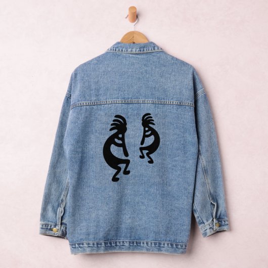 Kokopelli fluitspelers zuidwestelijk inheemse stam denim jacket (Hangar)