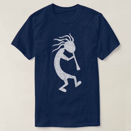 Kokopelli Flute Player Distress Fertility Tr T-shirt (Design voorkant)
