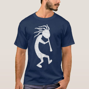 Kokopelli Flute Player Distress Fertility Tr T-shirt