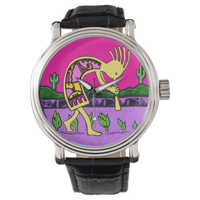 Kokopelli Flute Player Horloge (Voorkant)