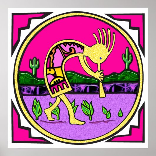 Kokopelli, Flute Player of the Desert Poster (Voorkant)