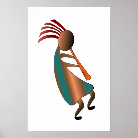 Kokopelli Flute Player Poster (Voorkant)