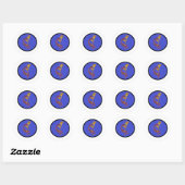 KOKOPELLI FLUTE PLAYER RONDE STICKER (Vel)