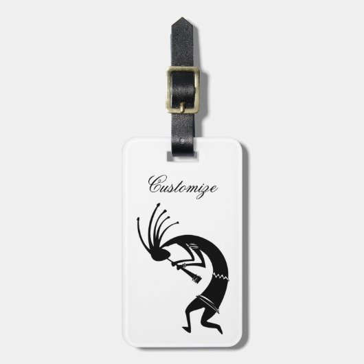 Kokopelli flute player Thunder_Cove Bagagelabel (Voorkant verticaal)