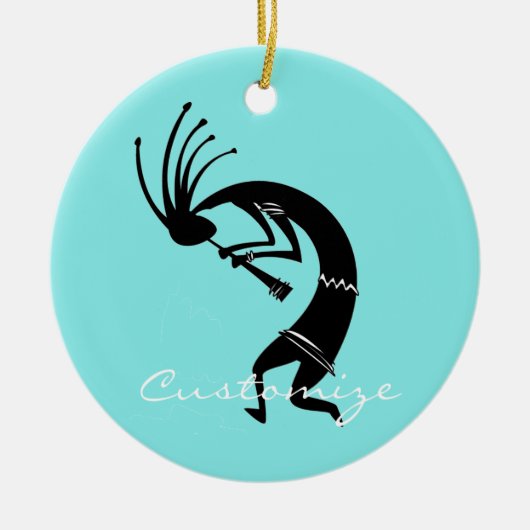 Kokopelli flute player Thunder_Cove Keramisch Ornament (Voorkant)