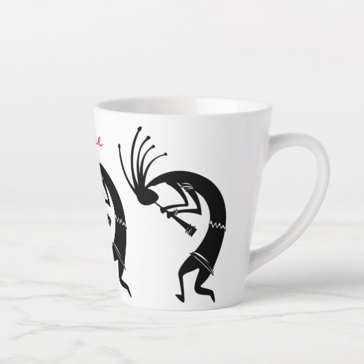 Kokopelli flute player Thunder_Cove Latte Mok (Rechts)