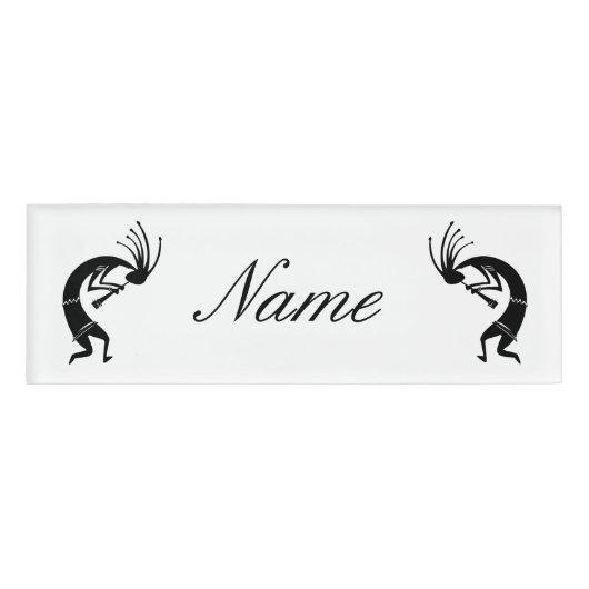 Kokopelli flute player Thunder_Cove Naambadge (Voorkant)