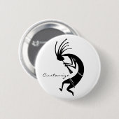Kokopelli flute player Thunder_Cove Ronde Button 5,7 Cm (Voorkant /achterkant)