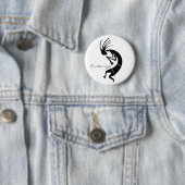 Kokopelli flute player Thunder_Cove Ronde Button 5,7 Cm (In situ)